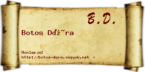 Botos Dóra névjegykártya